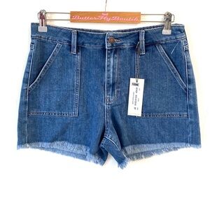 (B51) Just Usa Shorts Women's Size 29 Blue Denim Jean Shorts Cargo Pocket, NWT